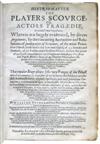 PRYNNE, WILLIAM. Histrio-Mastix. The Players Scovrge, or, Actors Tragædie.  1633